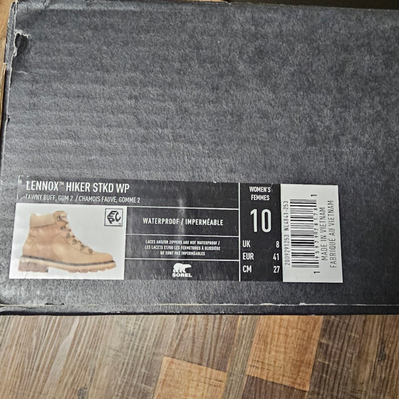 Sorel Women's Lennox Hiker STKD WP Boots Size 10  Tawny Buff NWT - Picture 8 of 8